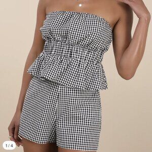 Black and white gingham set